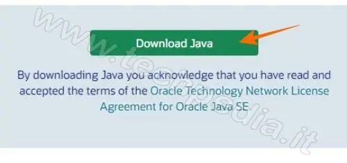 download java installare java 058