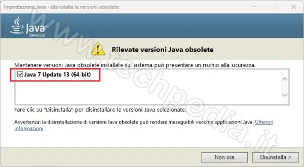 download java installare java 076