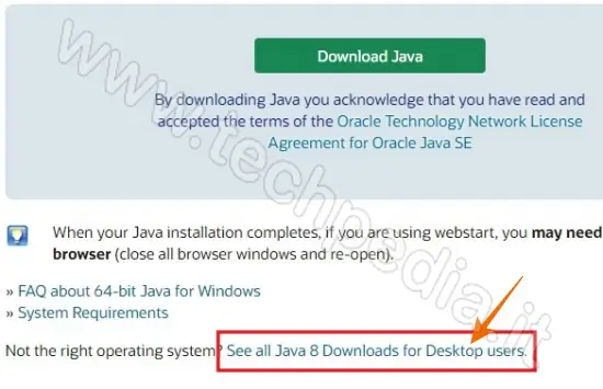 download java installare java 082