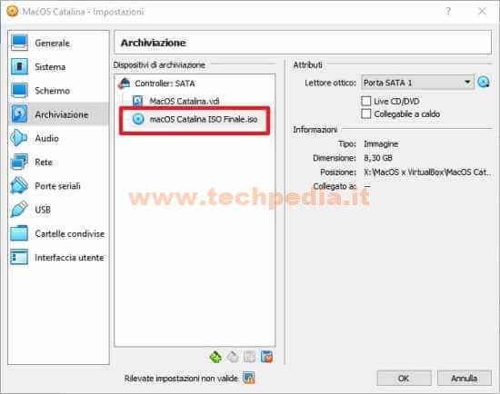 Installare Catalina Windows Virualbox 037