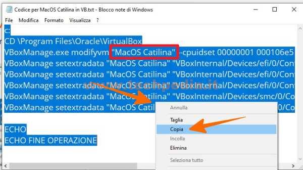 Installare Catalina Windows Virualbox 052