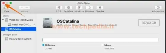 installare catalina windows virualbox 098