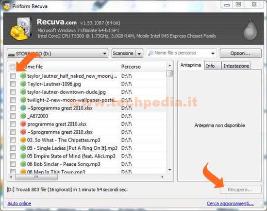 Recuperare File Cancellati Con Recuva Windows 090