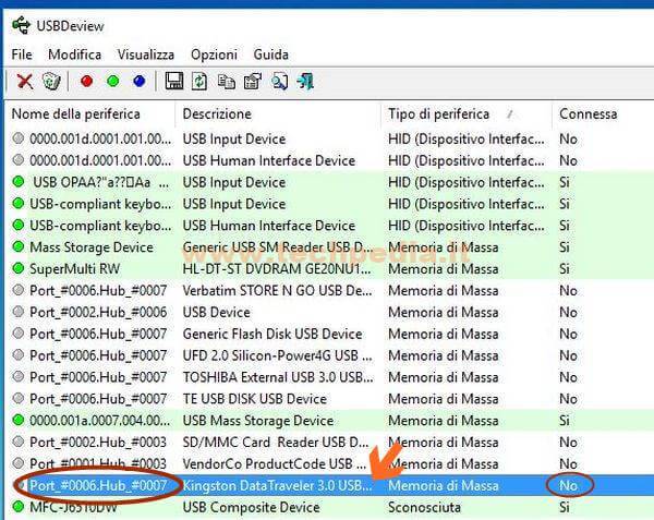 Riparare Catalogo Usb Con Usbdeview Windows 030